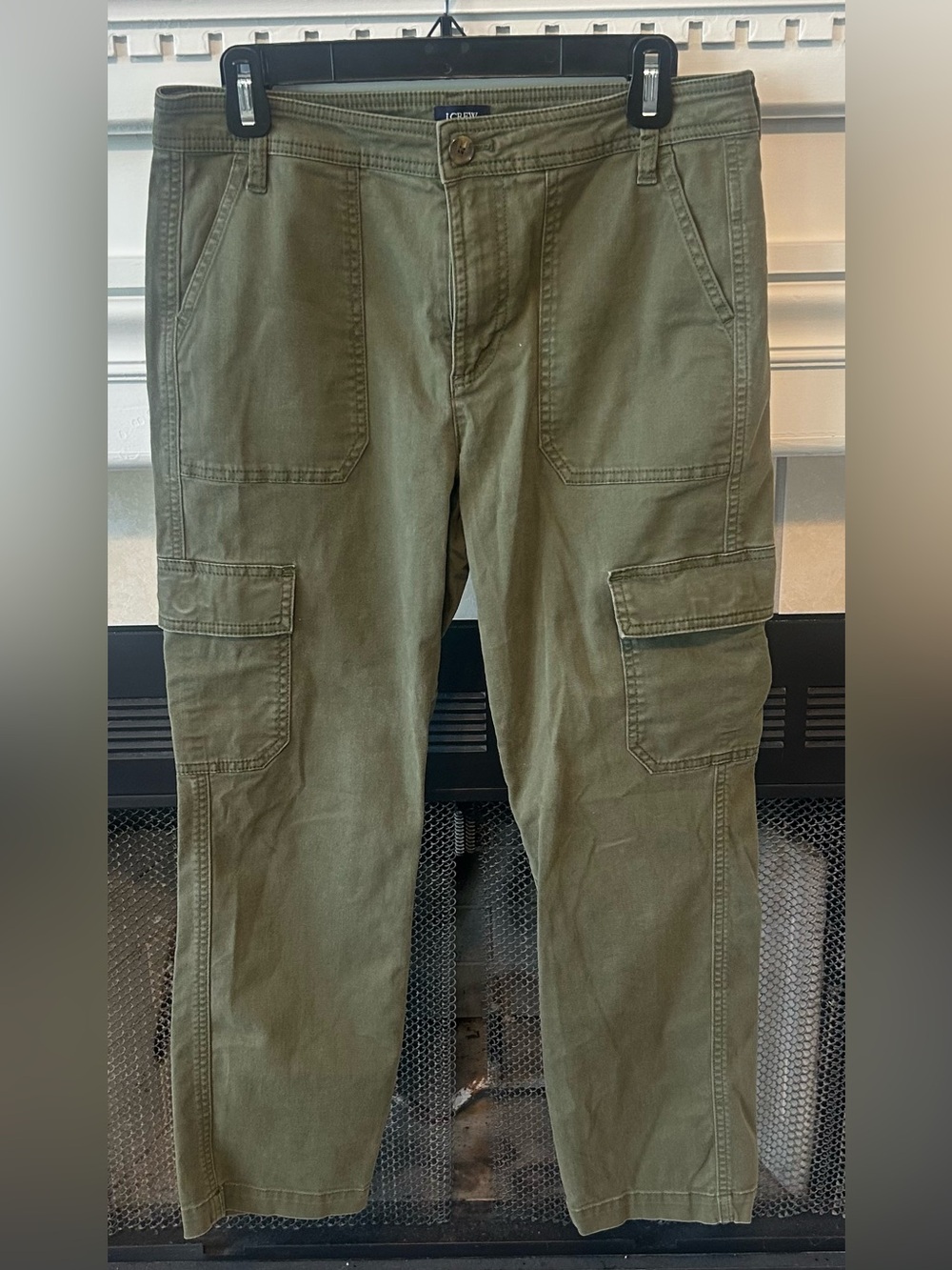 J. Crew Olive Green Straight-Leg Cargo Pants